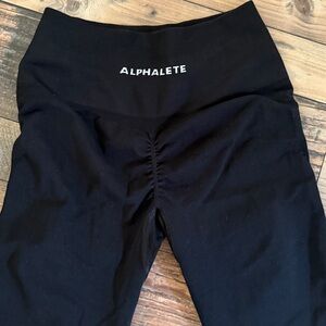 Alphalete Black Seamless Scrunch Butt High-Rise Leggings